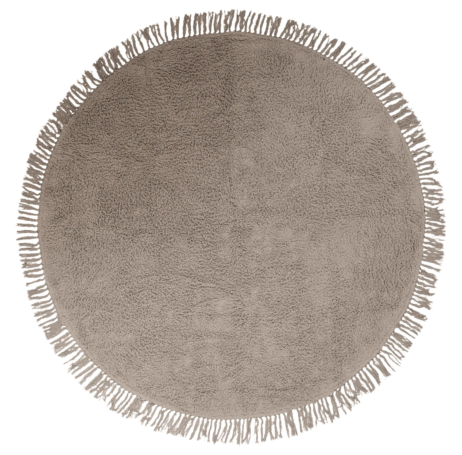 Tapete redondo - Alba Natural Cotton Shaggy (taupe)