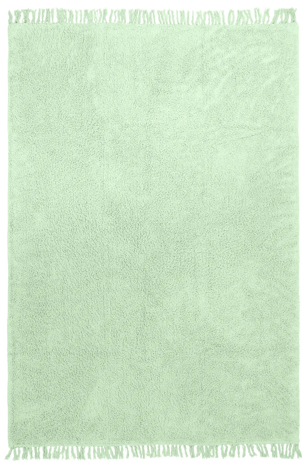 Tapetes felpudos - Alba Natural Cotton Shaggy (verde claro)