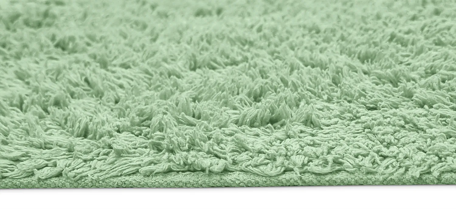 Tapetes felpudos - Alba Natural Cotton Shaggy (verde claro)