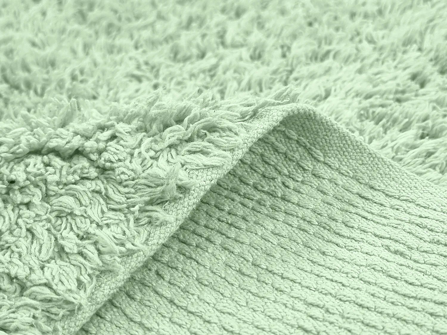 Tapetes felpudos - Alba Natural Cotton Shaggy (verde claro)