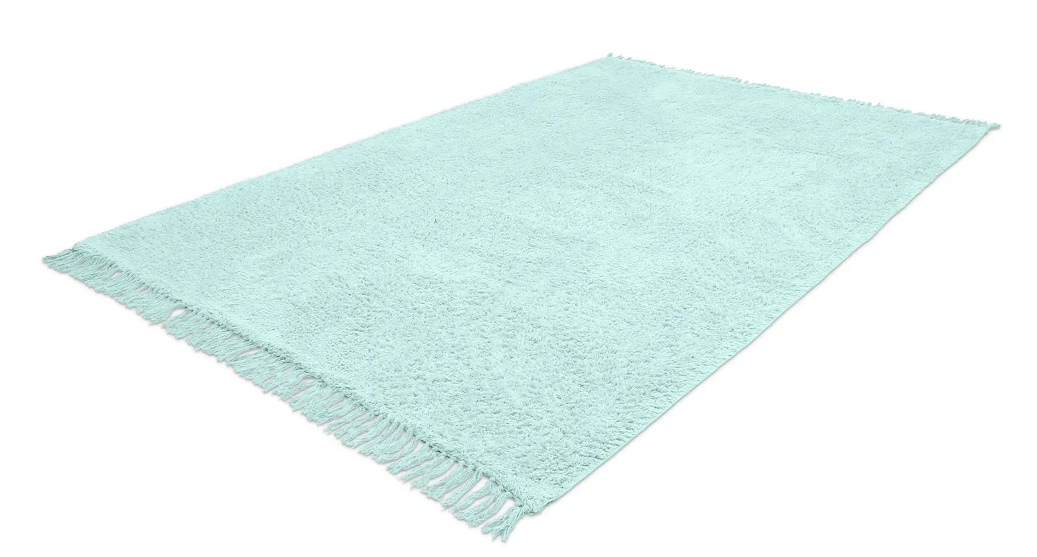 Tapetes felpudos - Alba Natural Cotton Shaggy (turquesa)