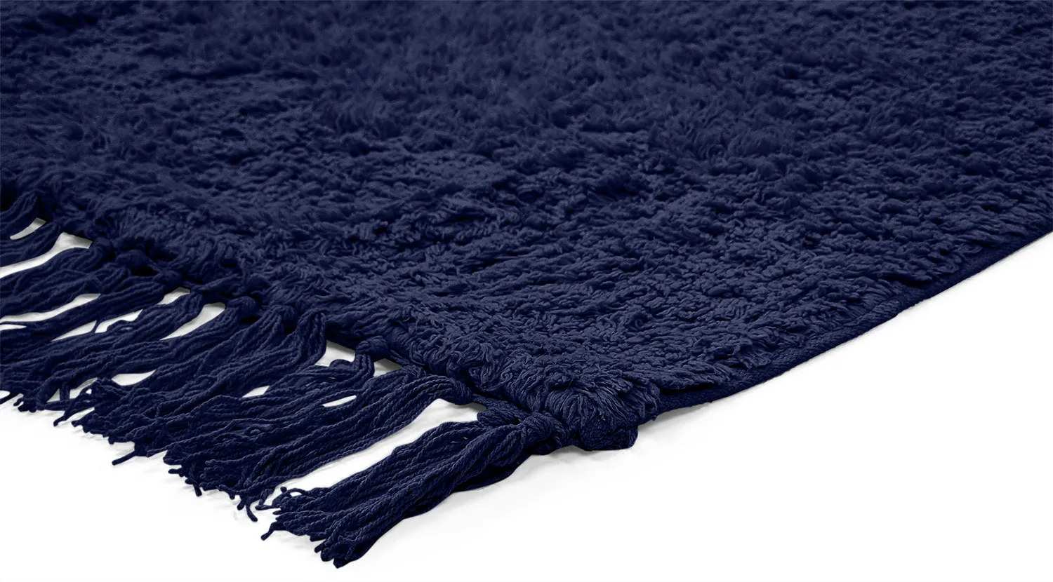 Tapetes felpudos - Alba Natural Cotton Shaggy (azul escuro)