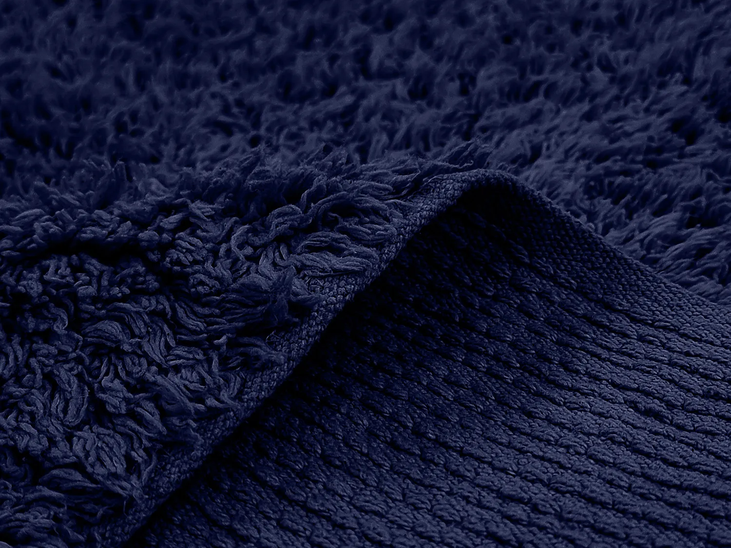 Tapetes felpudos - Alba Natural Cotton Shaggy (azul escuro)