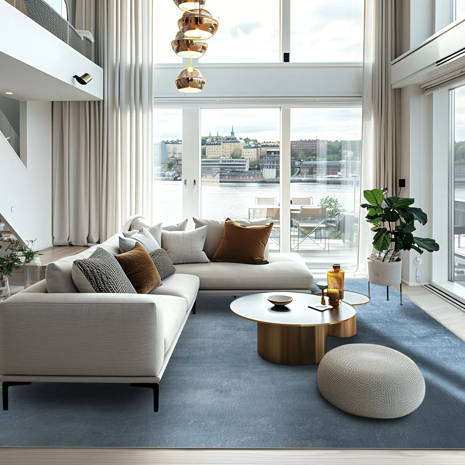 Tapete Wilton - Artena (cinza azulado)