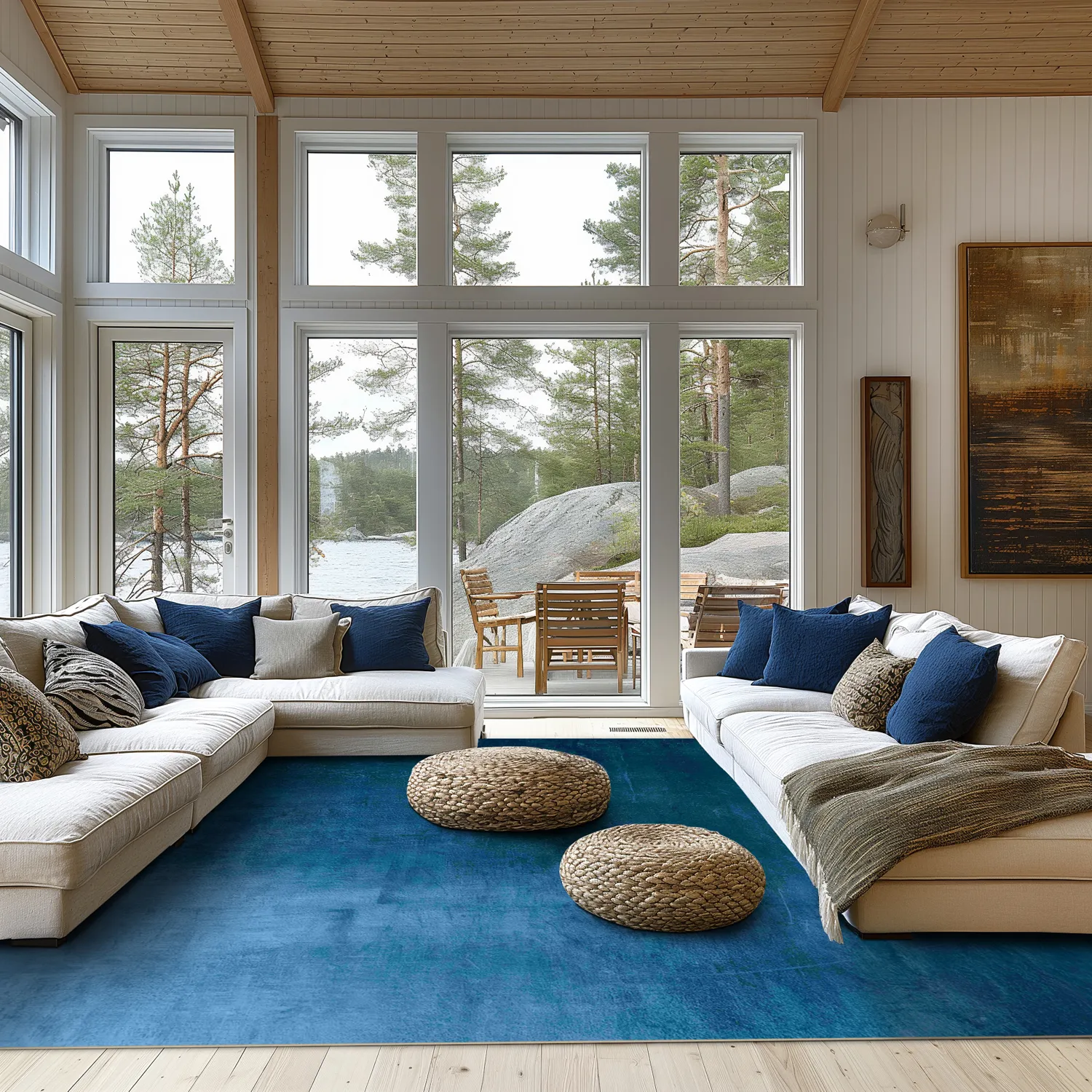 Tapete Wilton - Artena (azul escuro)