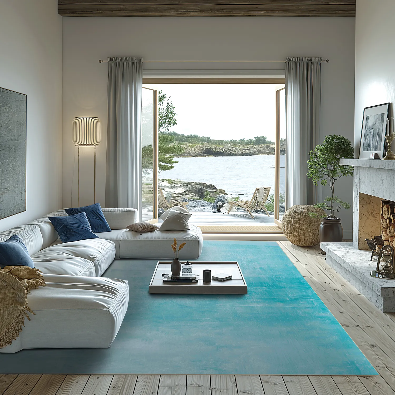 Tapete Wilton - Artena (azul claro)