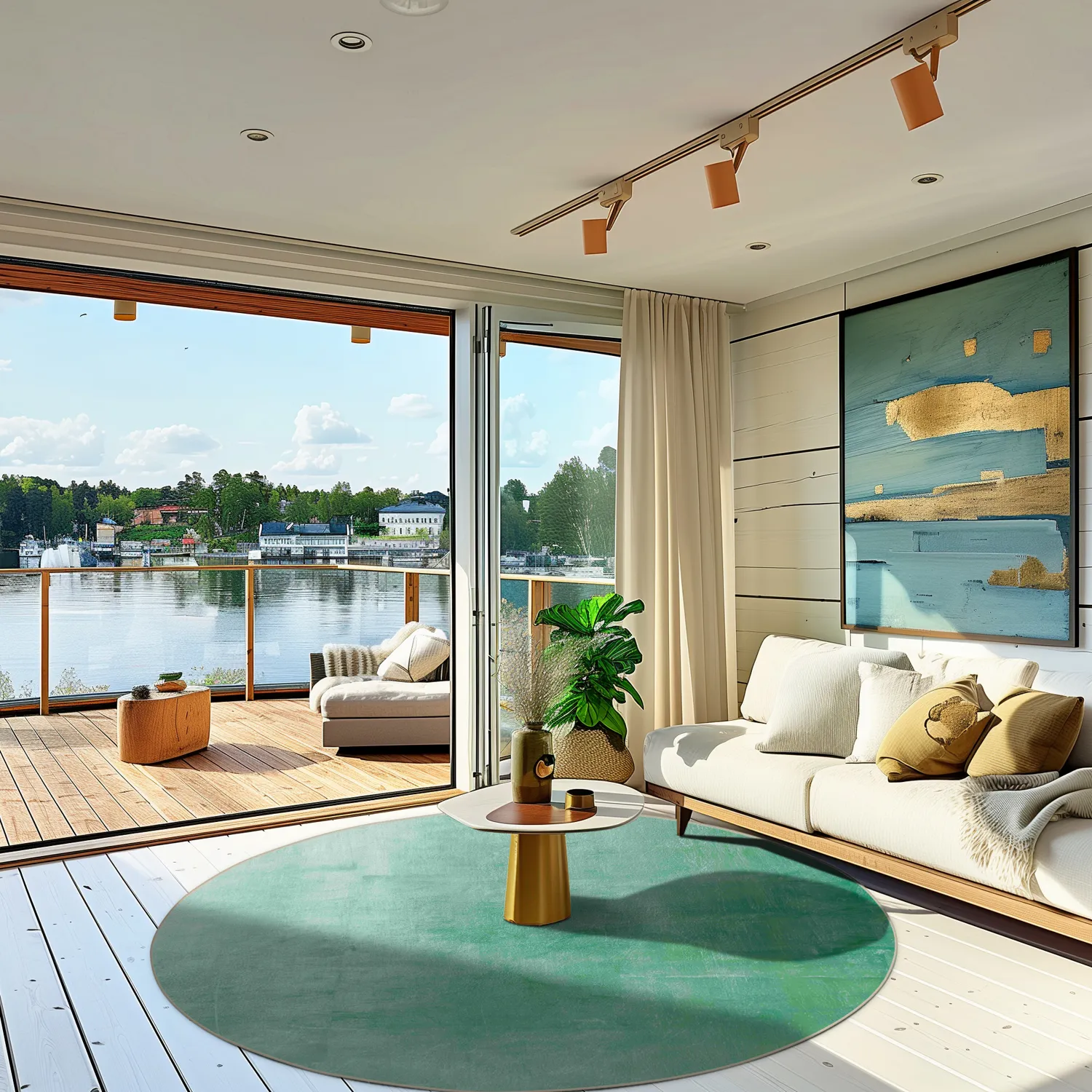 Tapete redondo - Artena (verde claro)