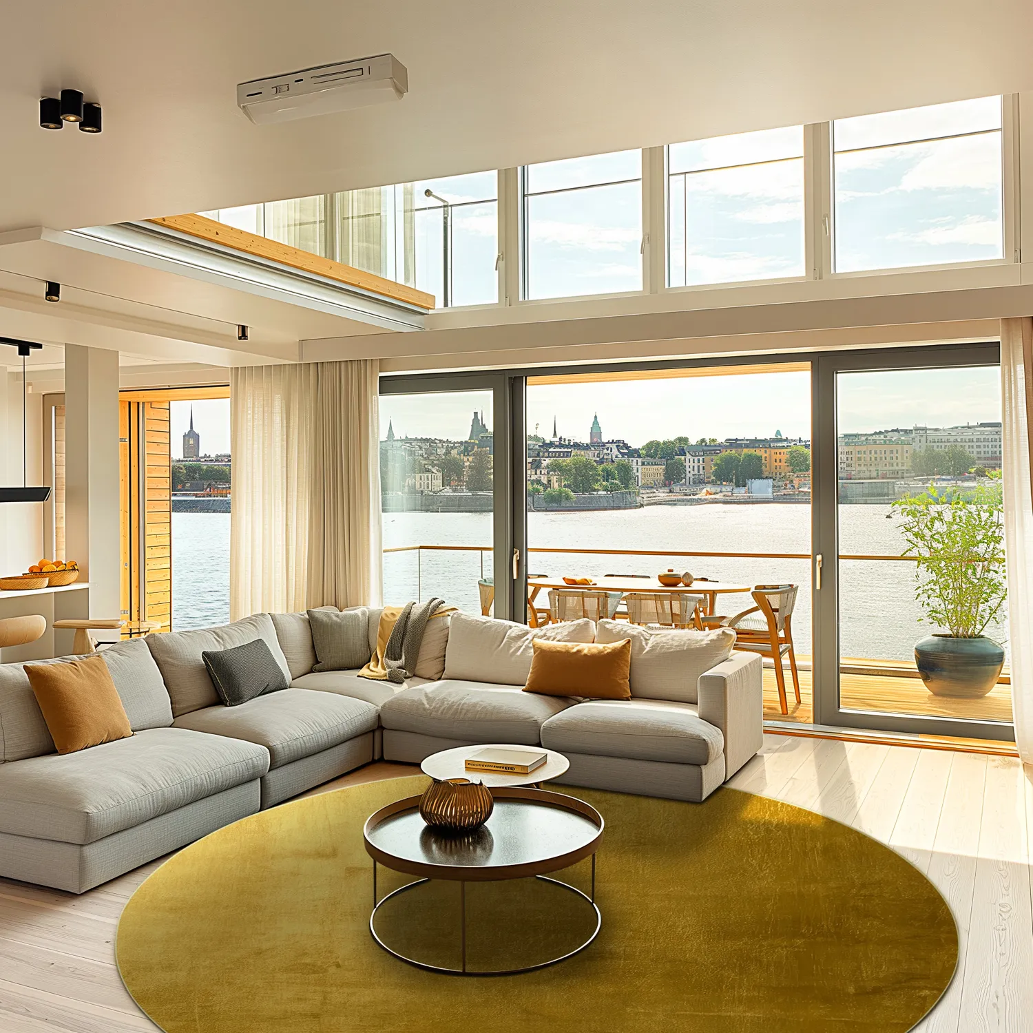 Tapete redondo - Artena (ocre)