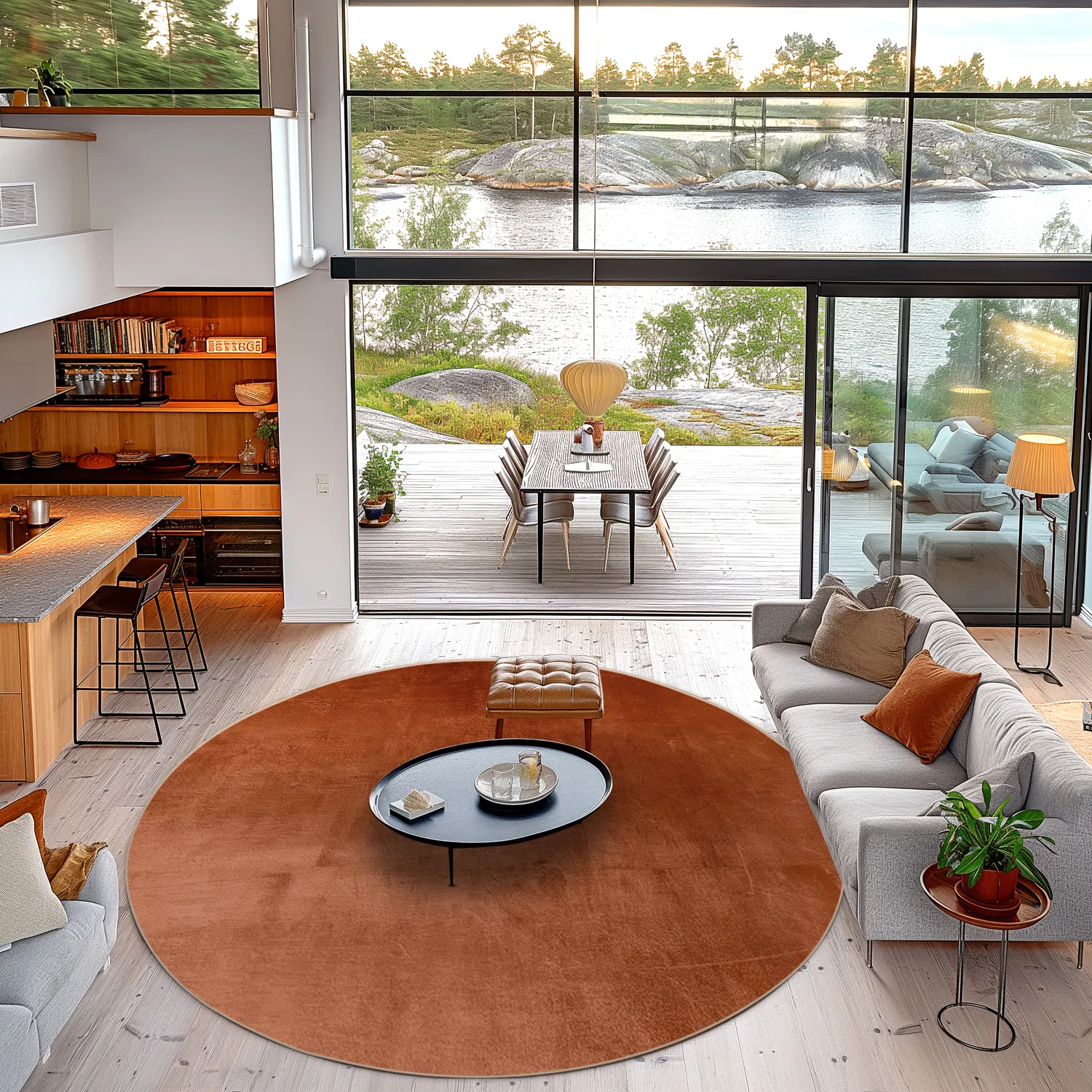 Tapete redondo - Artena (terracota)