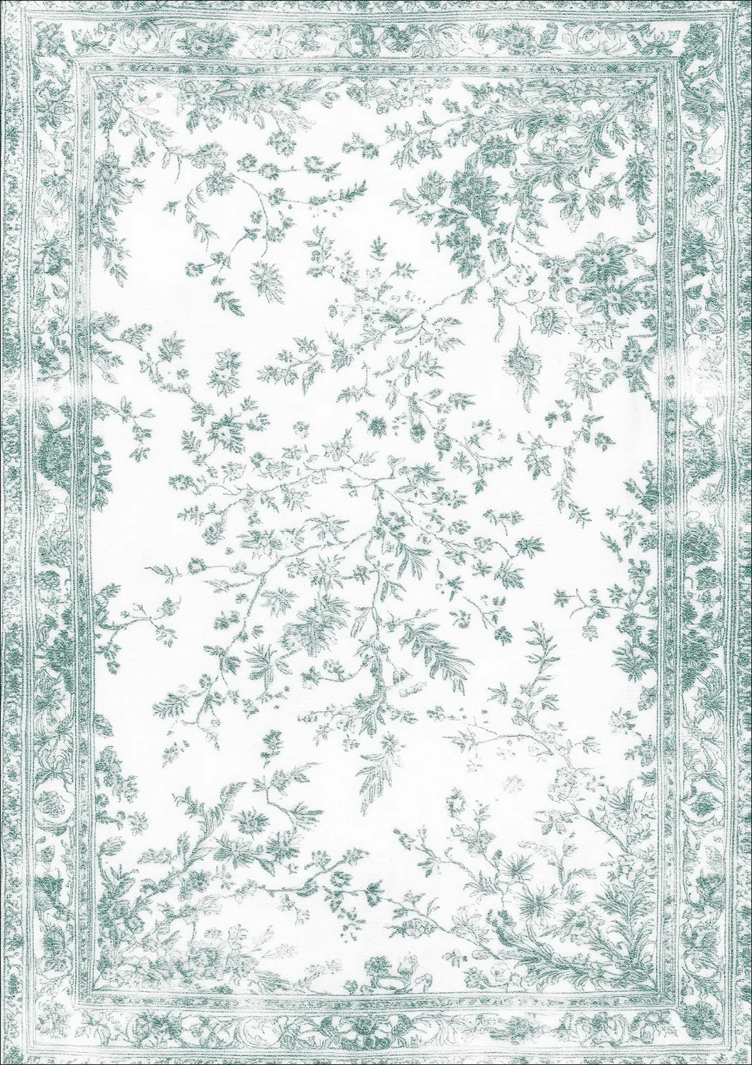 Tapete Wilton - Tulum (azul claro/branco)