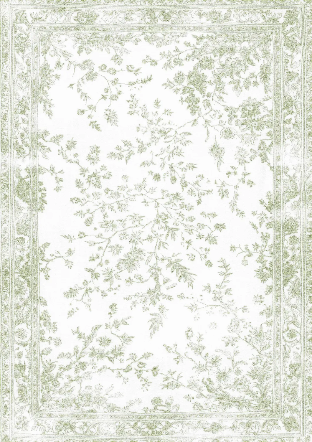 Tapete Wilton - Tulum (verde claro/branco)