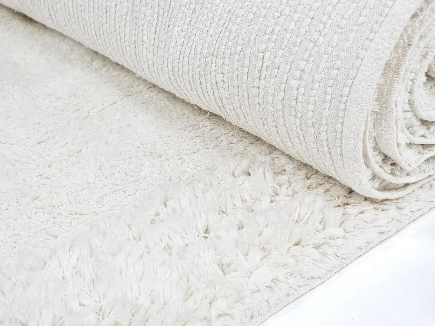 Tapetes felpudos - Ebba Natural Cotton Shaggy (offwhite)