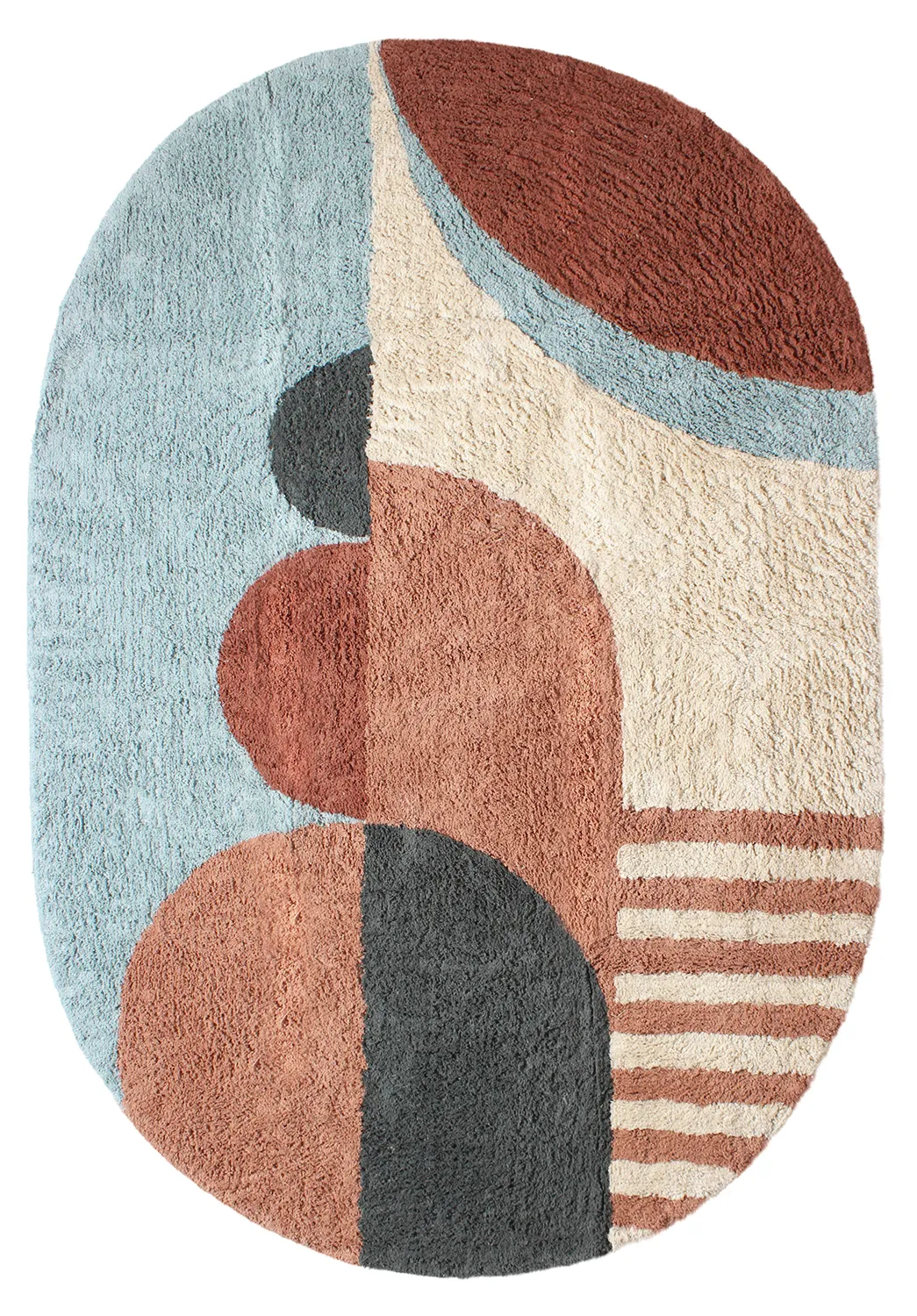 Oval matta - Osmery Natural Cotton Shaggy (multi)