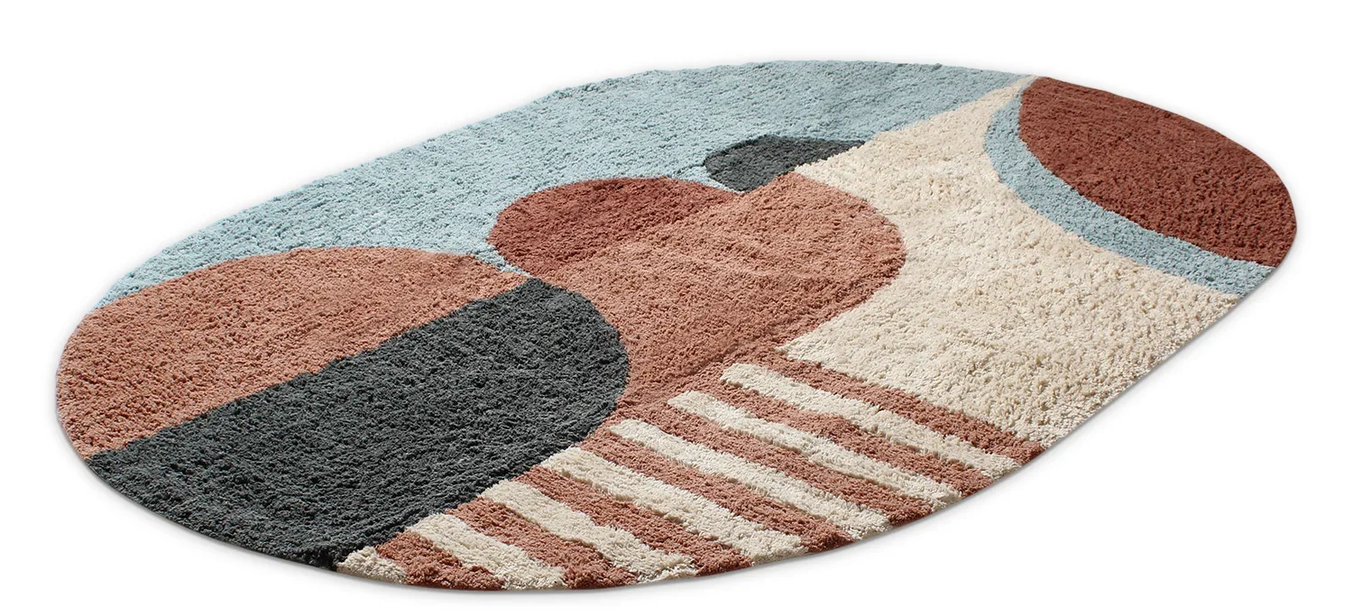 Oval matta - Osmery Natural Cotton Shaggy (multi)