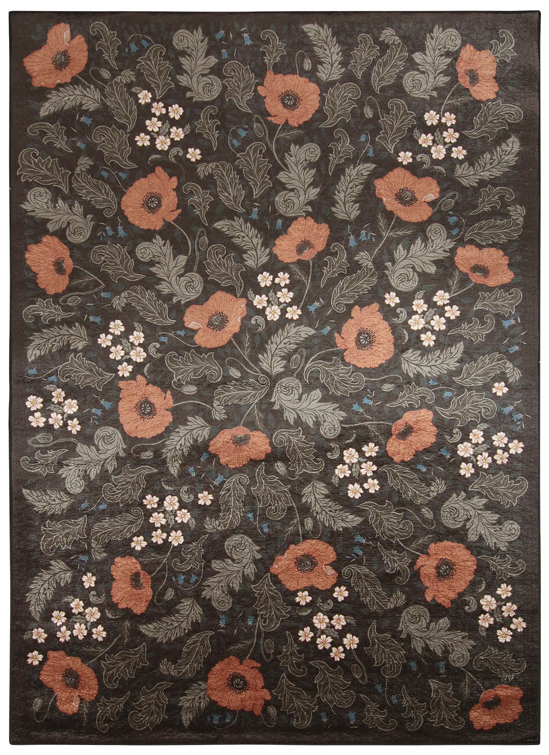 Tapete Wilton - Poppy (preto)