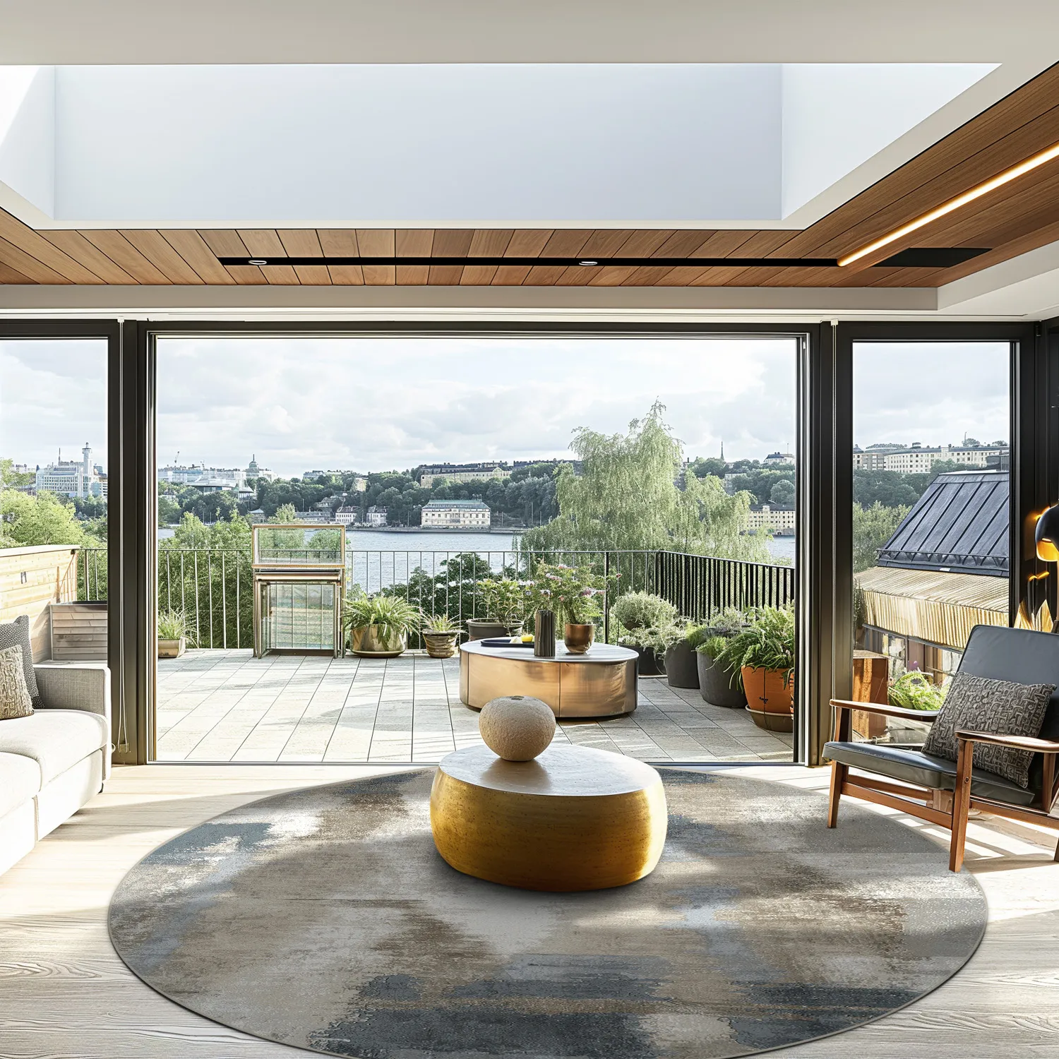 Tapete redondo - Arwen (azul/multi)