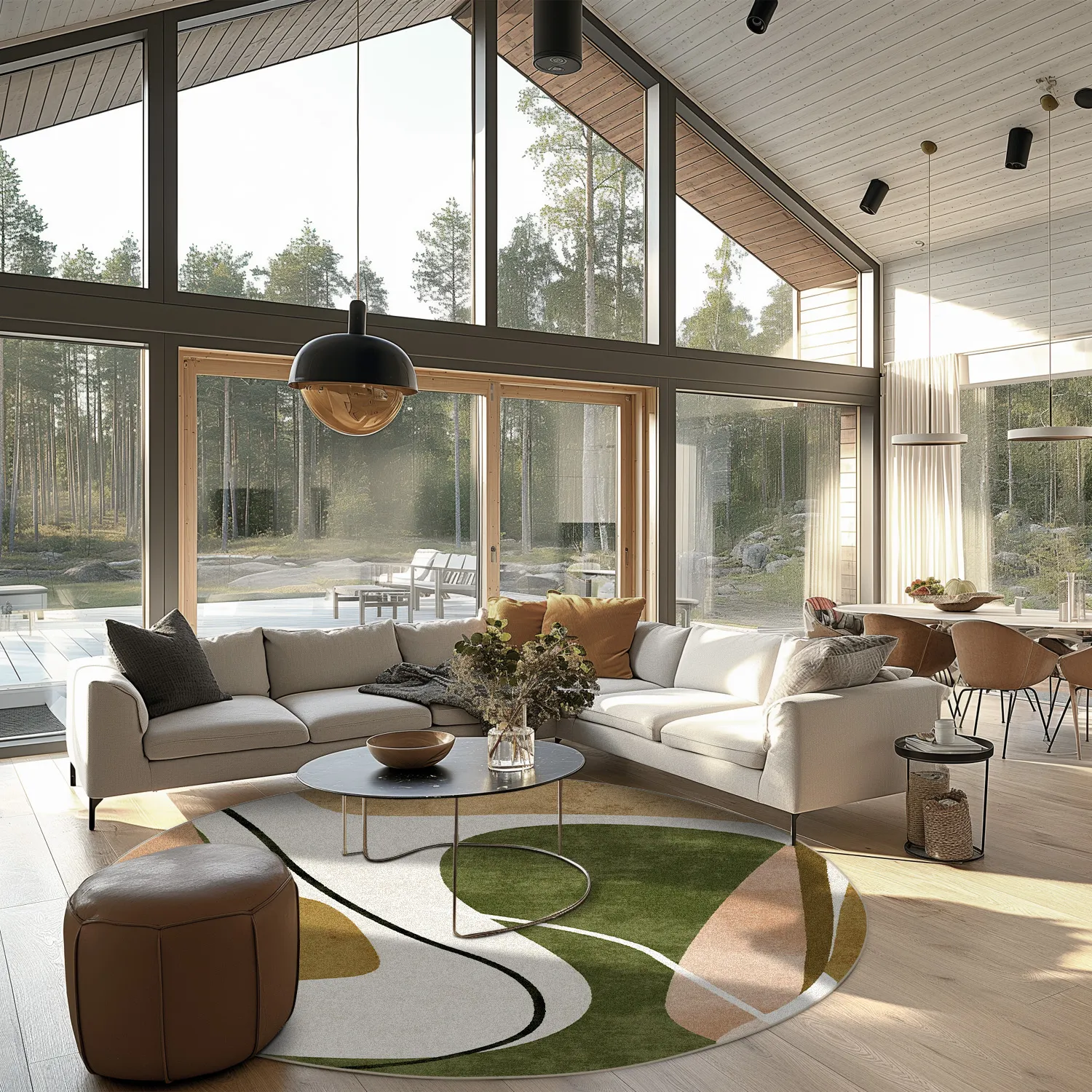 Tapete redondo - Cressida (multicolorido)