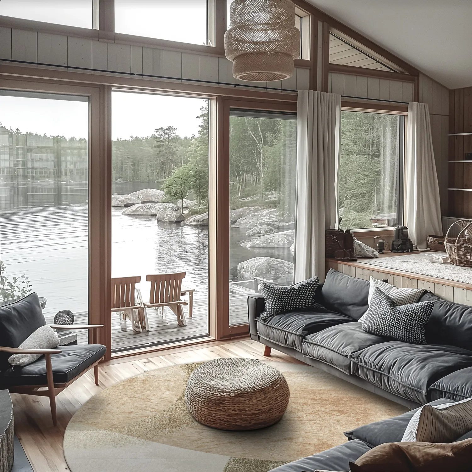 Tapete redondo - Fia (rosa/multi)