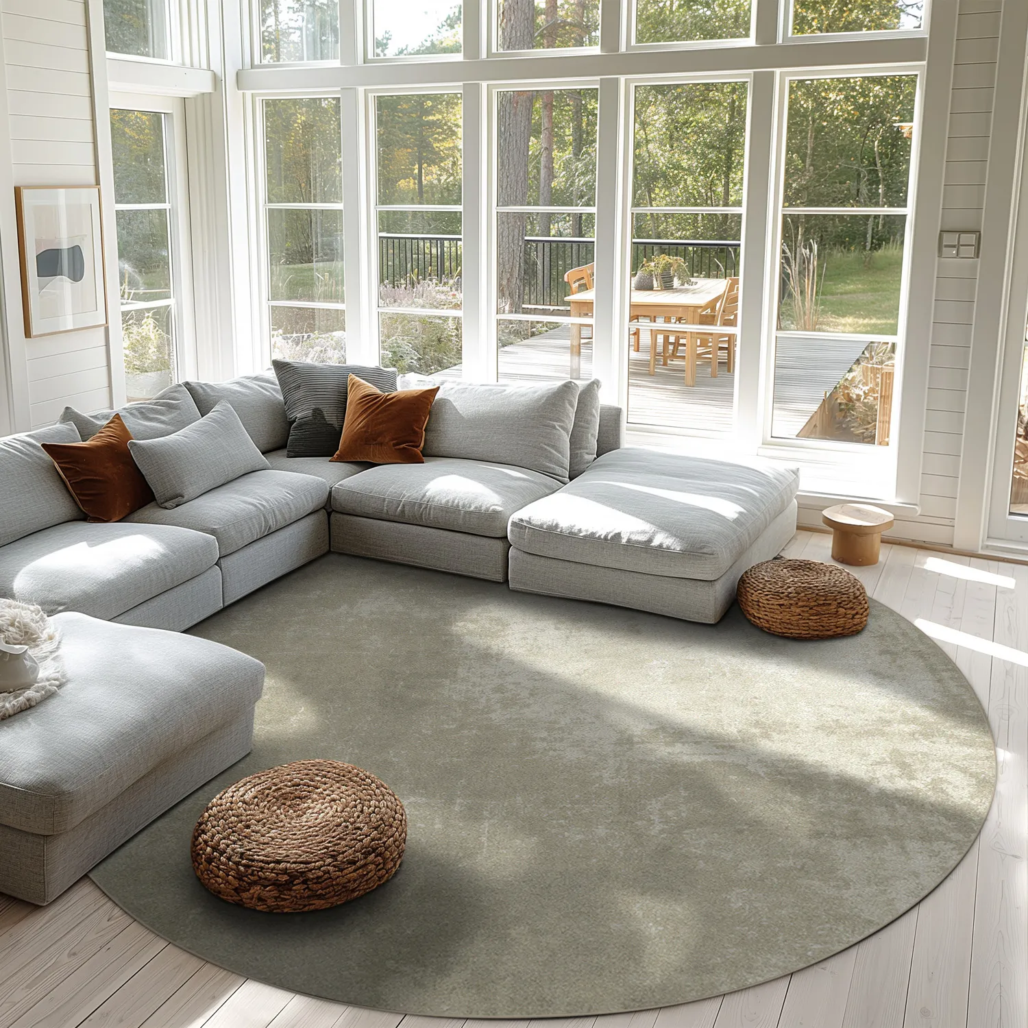 Tapete redondo - Lynton (bege)