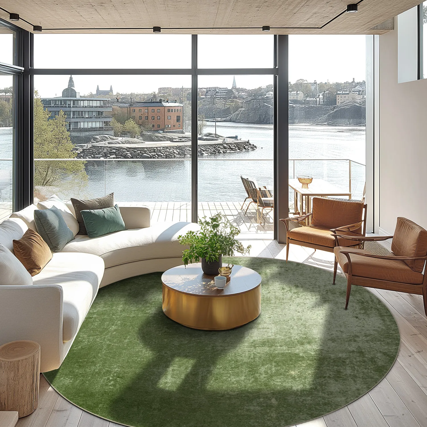 Tapete redondo - Lynton (verde)