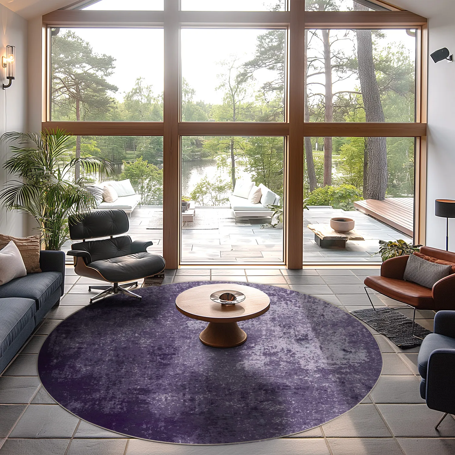 Tapete redondo - Lynton (roxo)