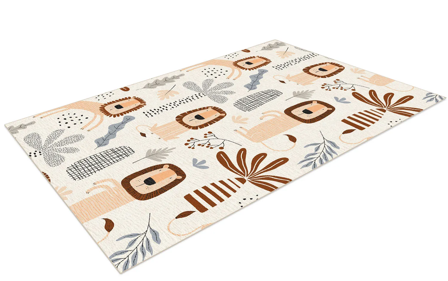 Tapete infantil - Lion Friends (bege)