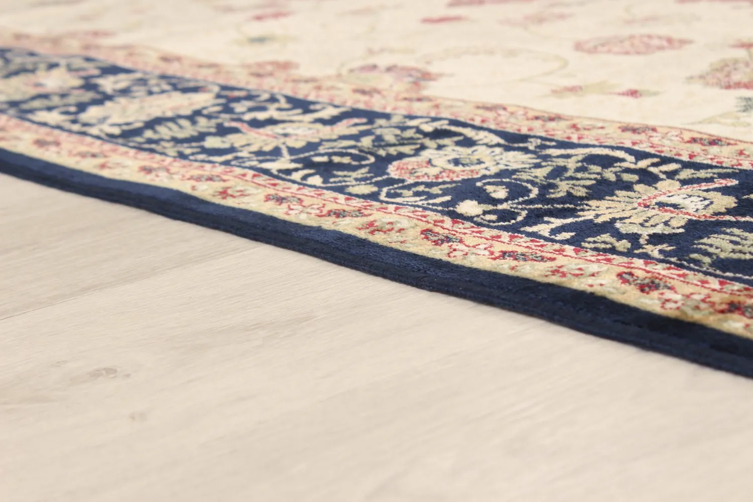 Tapete Wilton - Angelica (bege/azul-marinho)