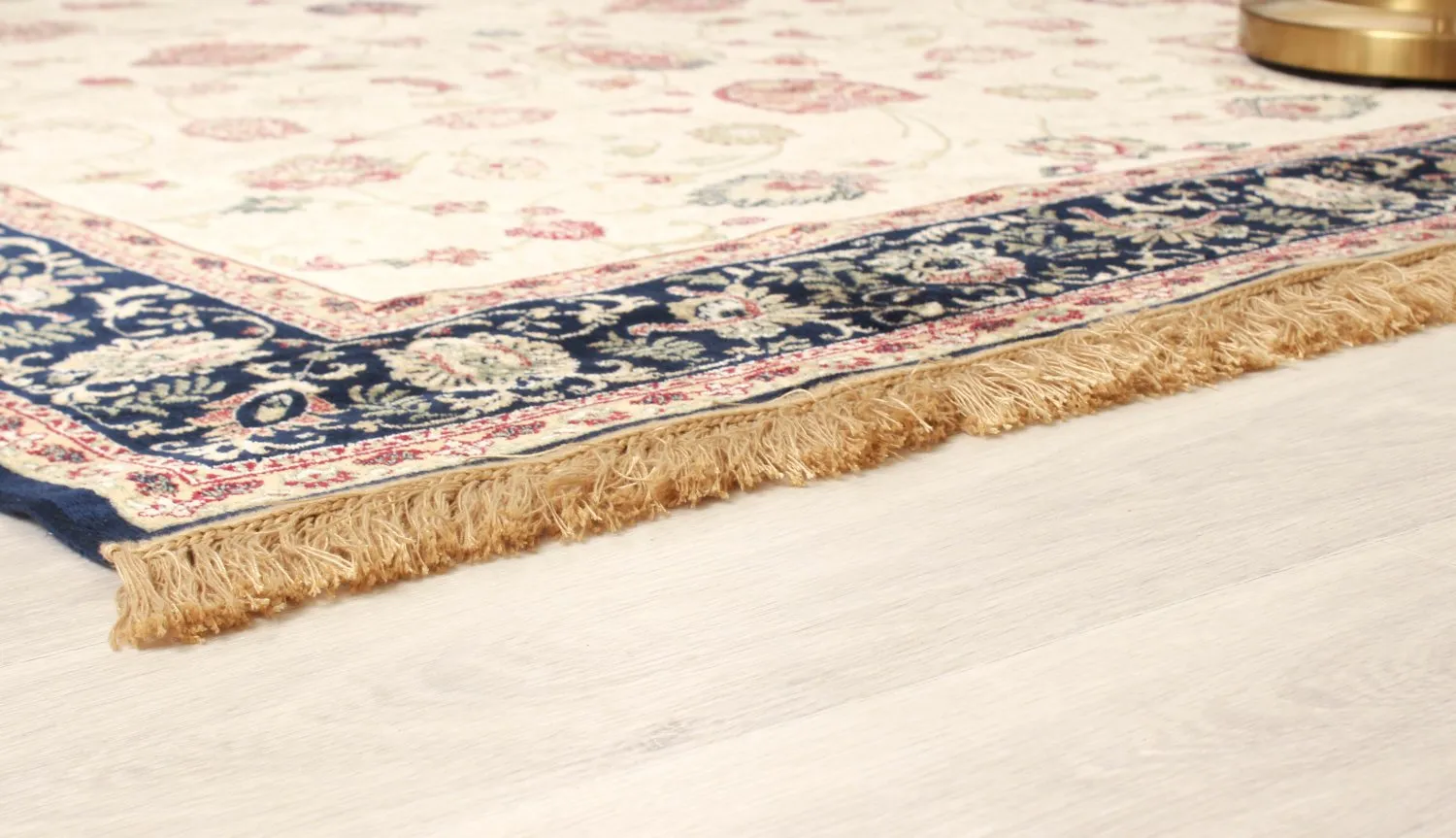 Tapete Wilton - Angelica (bege/azul-marinho)