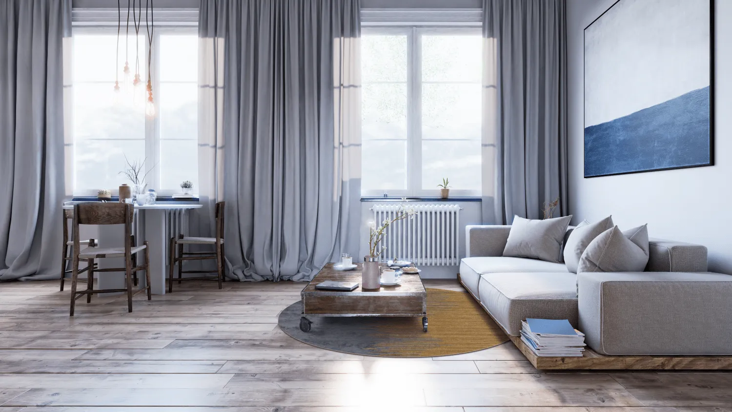 Tapete redondo - Mileto (cinza/dourado)