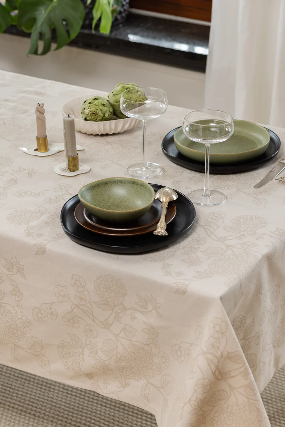 Toalha de mesa de algodão Minna (bege)