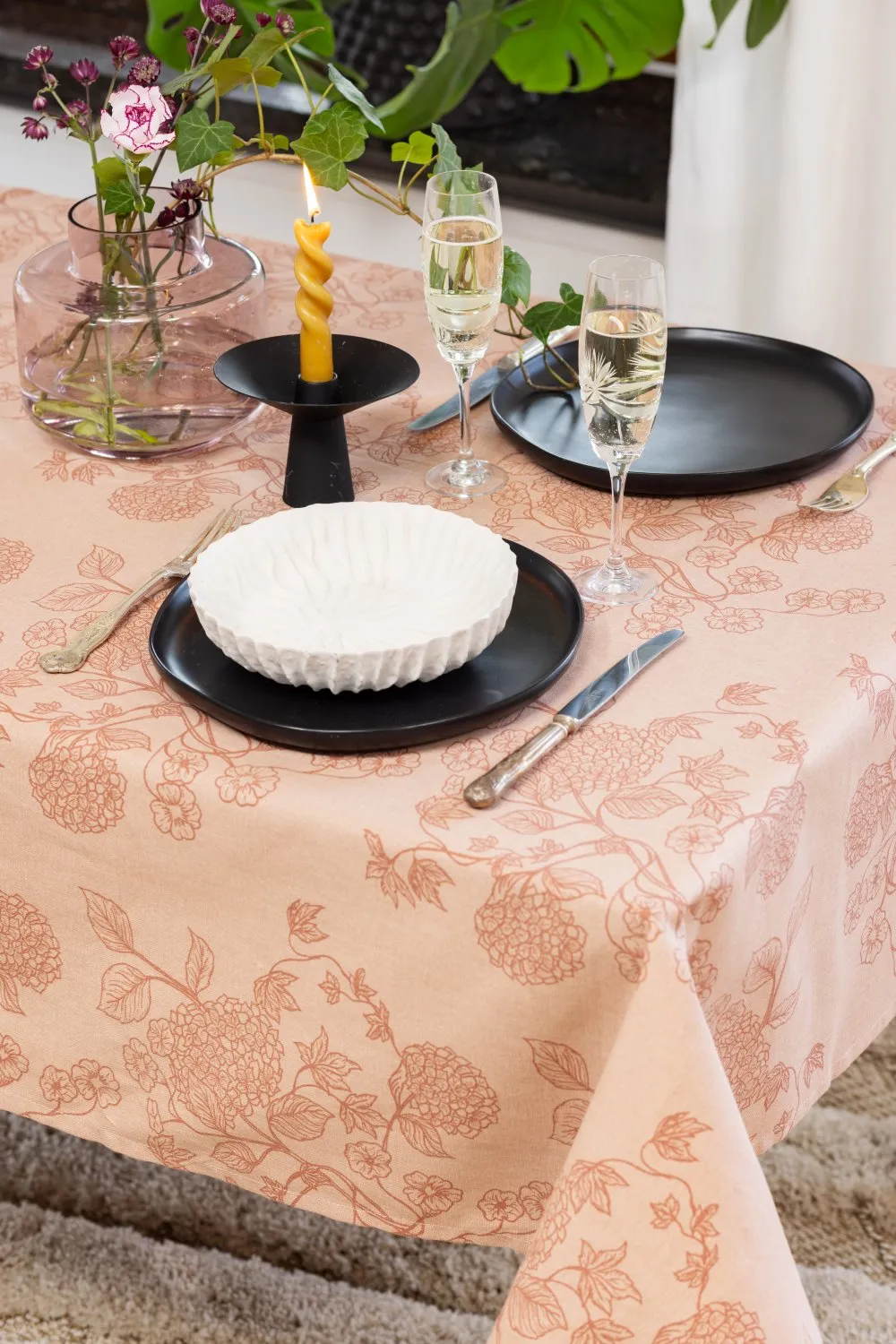 Toalha de mesa de algodão Minna (rosa)