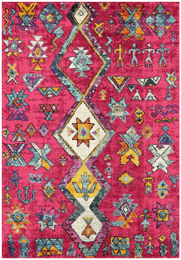 Tapete Wilton - Misare (rosa/multicolorido)