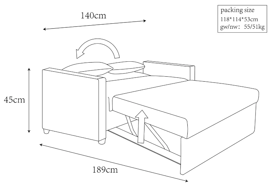 Poltrona-cama - San Francisco (branco)