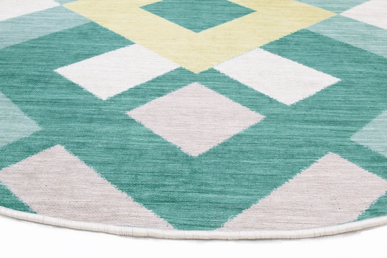 Tapete redondo - Temara (azul/multicolorido)