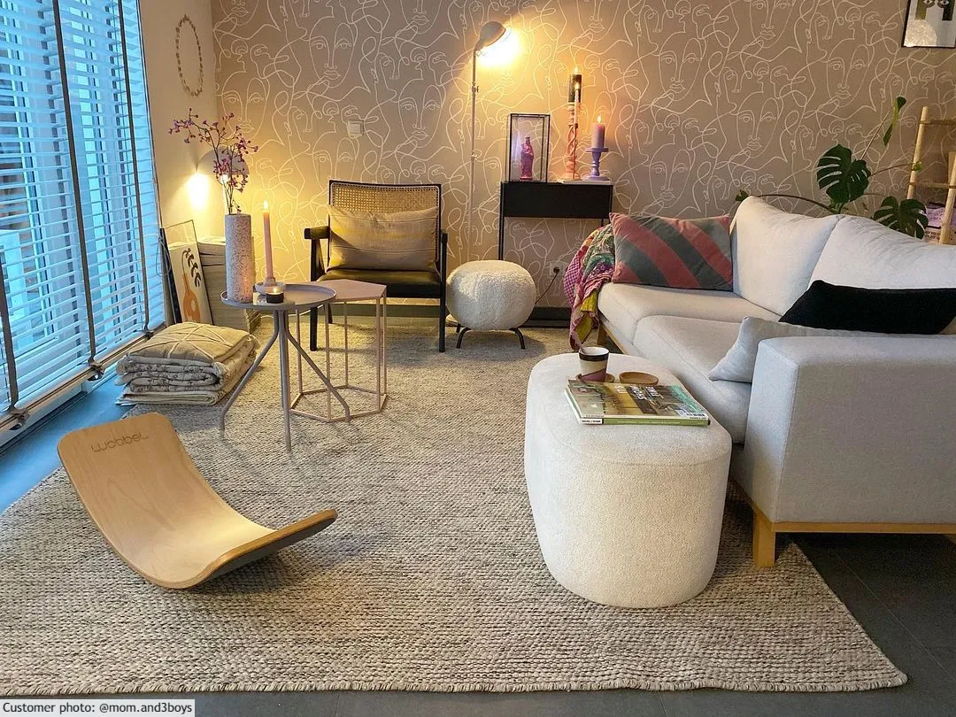 Tapete de lã - Otago (cinza/preto)