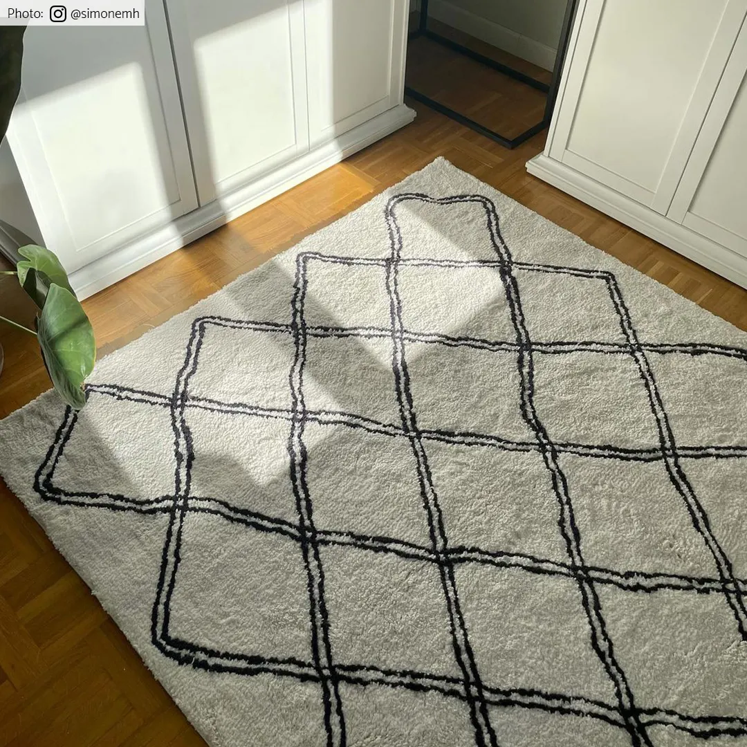 Tapetes felpudos - Morocco (preto/branco)