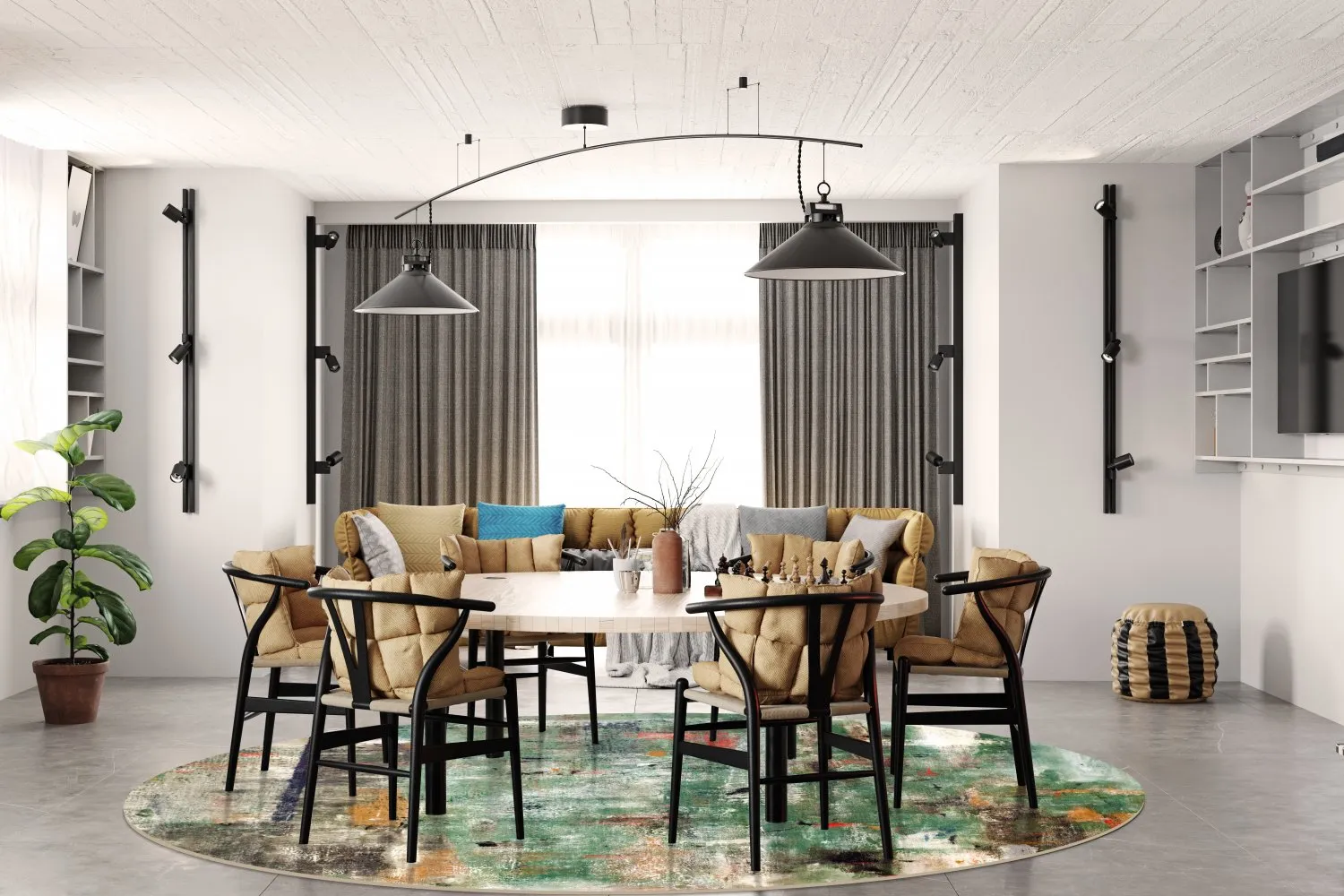 Tapete redondo - Calabria (multicolorido)