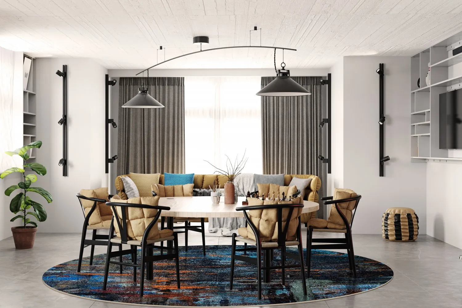 Tapete redondo - Taranto (multicolorido)