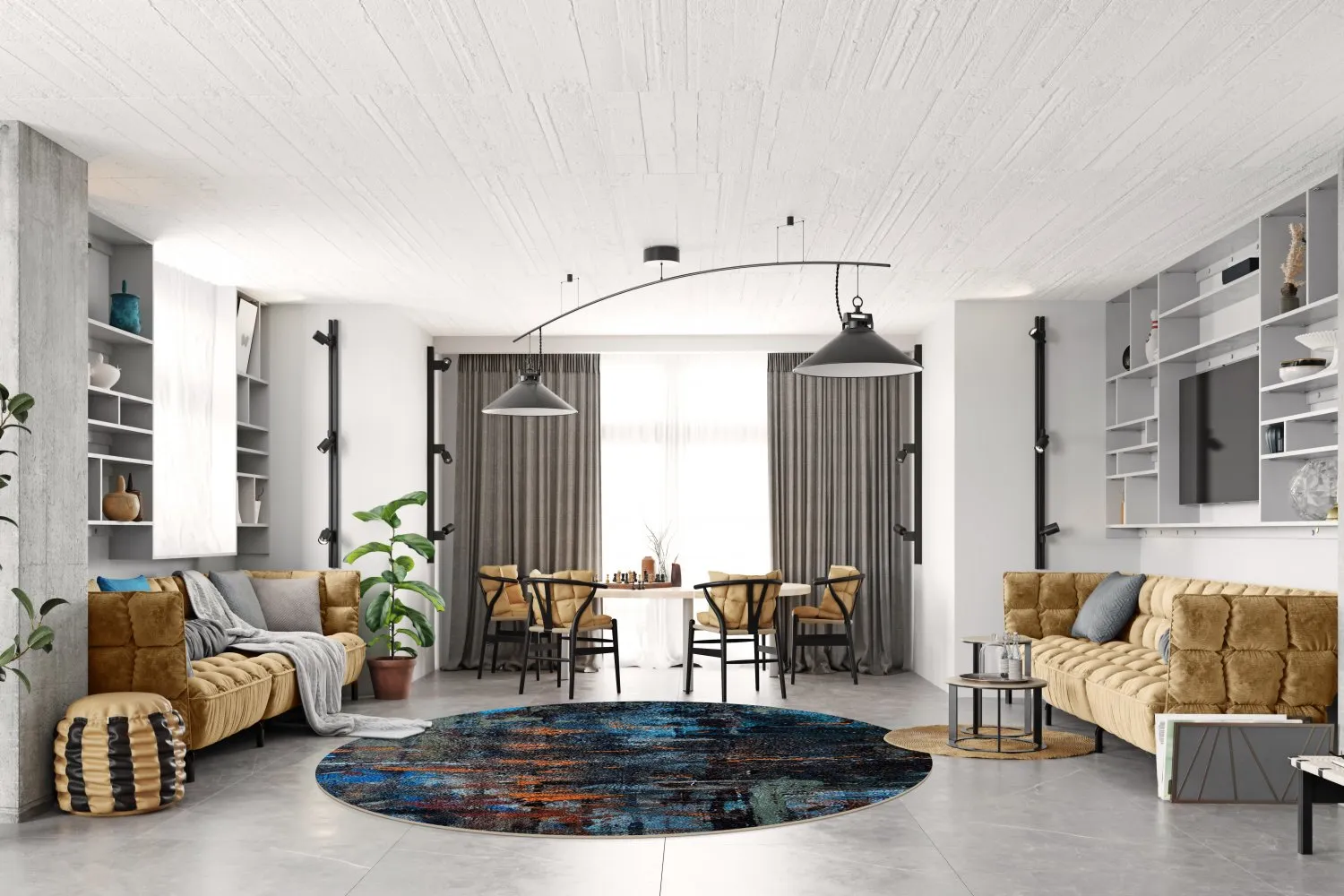 Tapete redondo - Taranto (multicolorido)