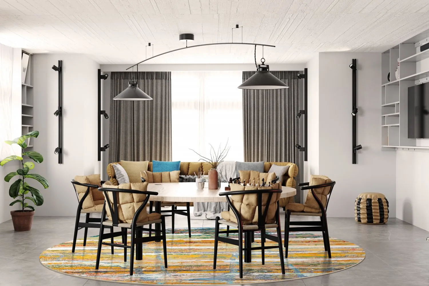 Tapete redondo - Messina (multicolorido)