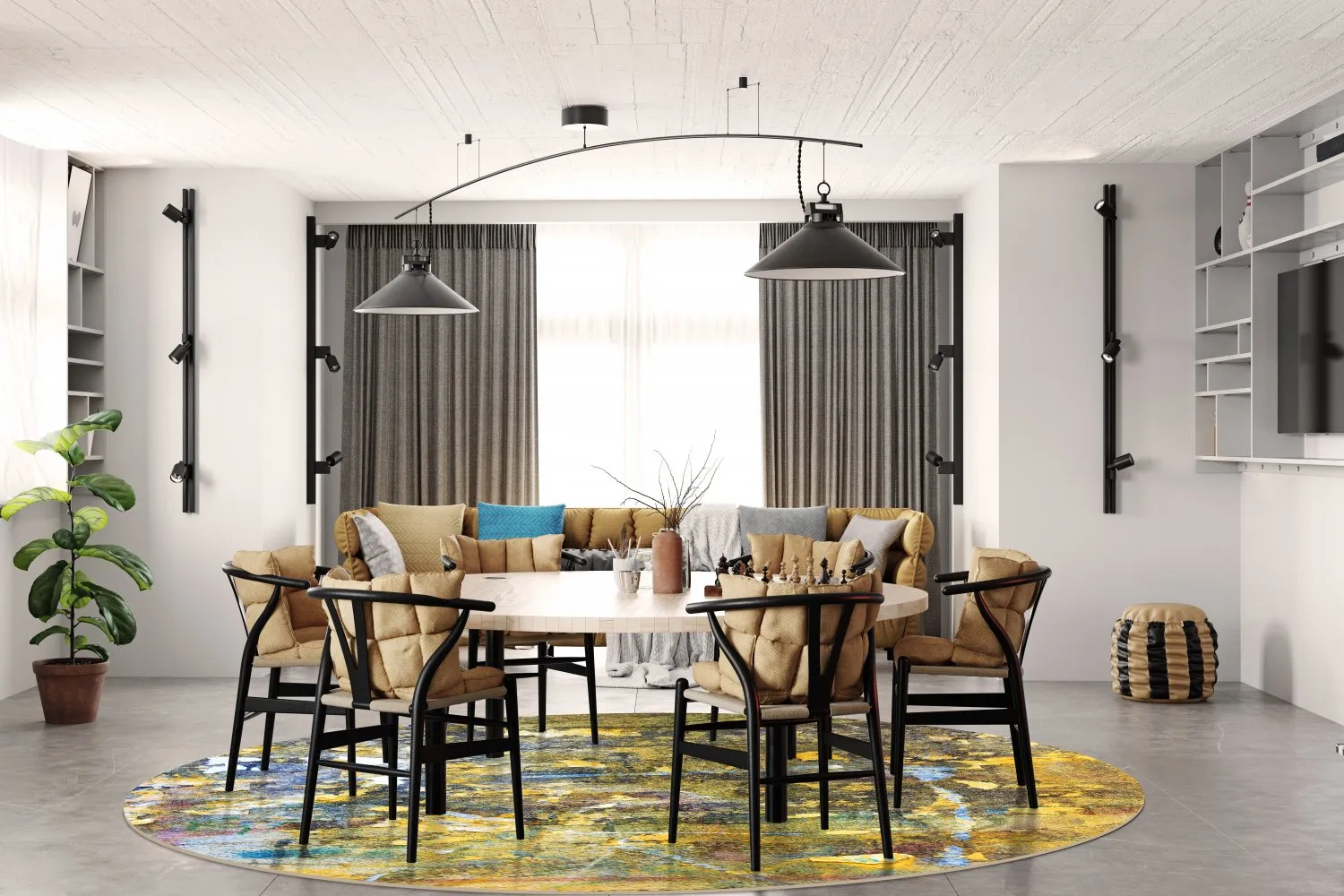 Tapete redondo - Catania (multicolorido)