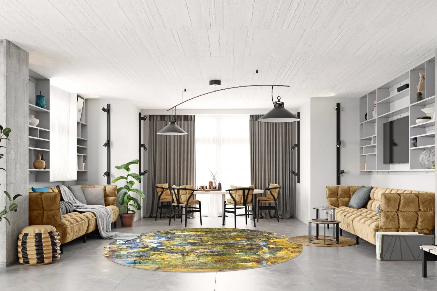 Tapete redondo - Catania (multicolorido)