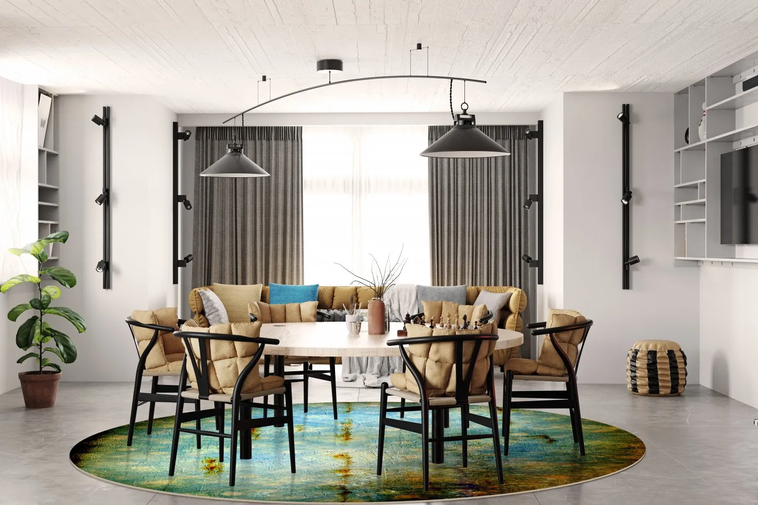 Tapete redondo - Livno (multicolorido)