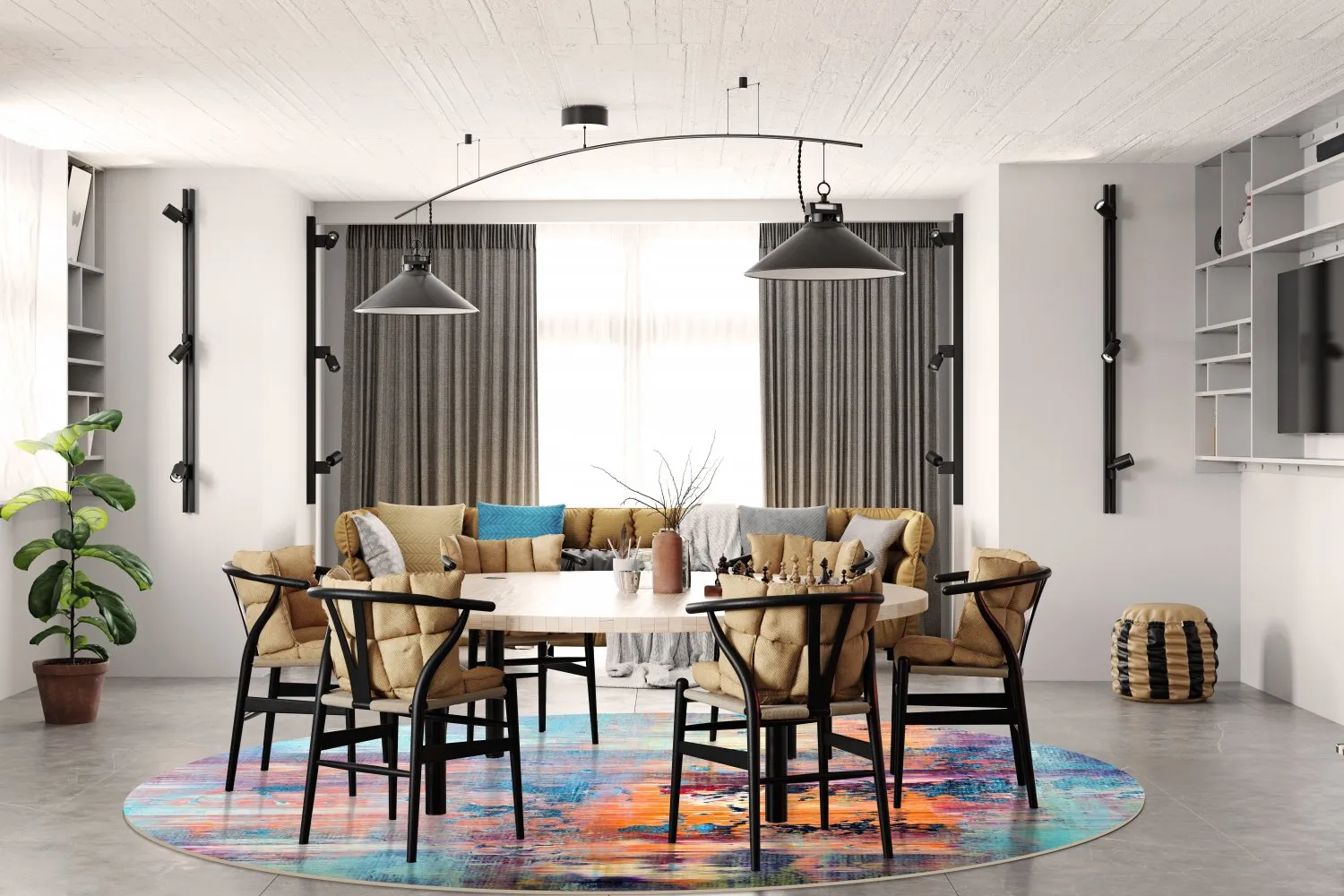 Tapete redondo - Levico (multicolorido)