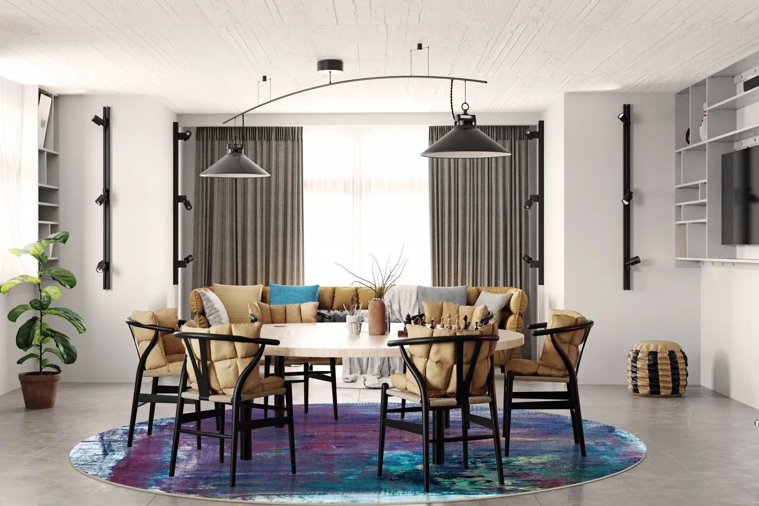 Tapete redondo - Tolosa (multicolorido)