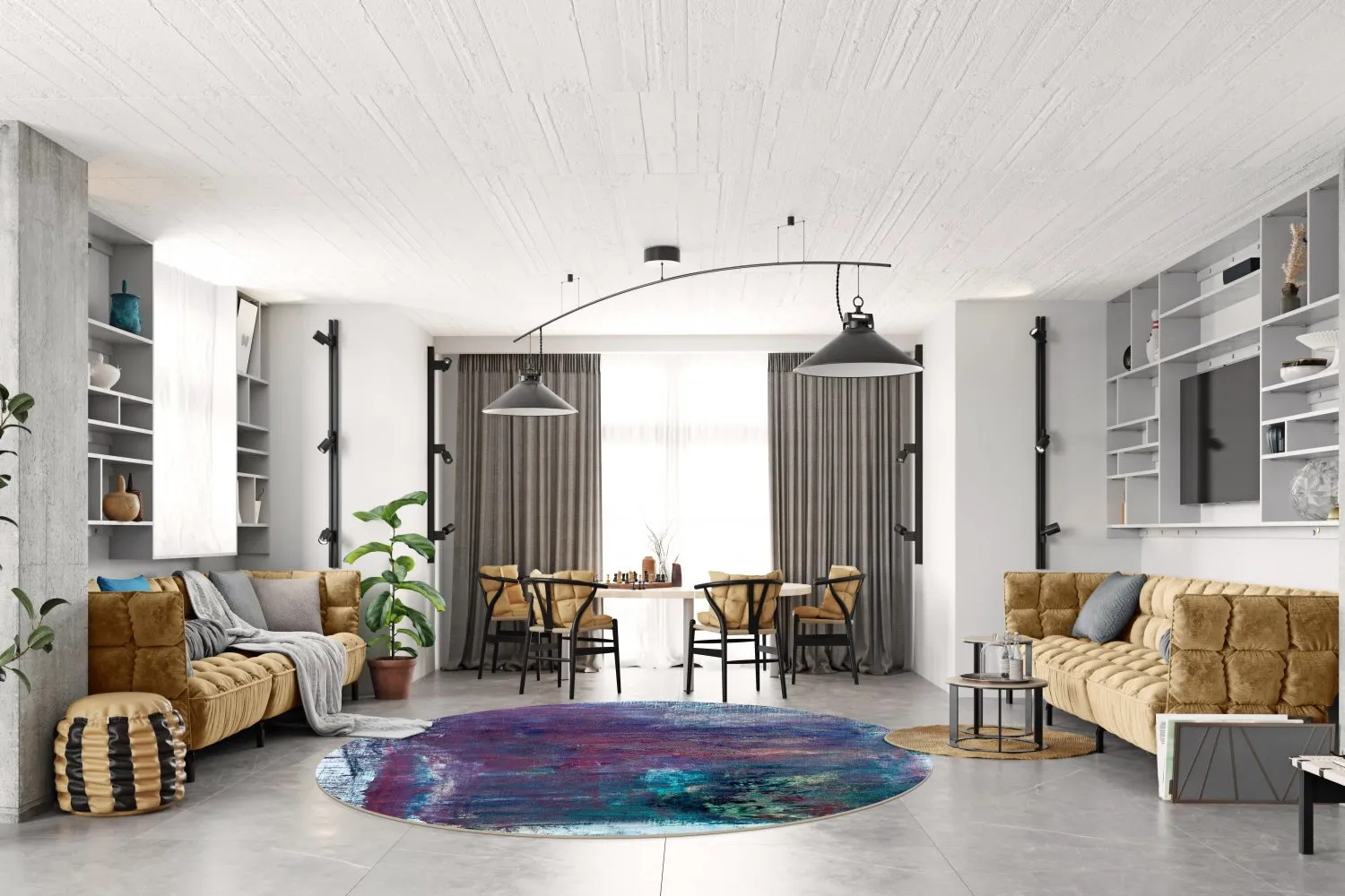 Tapete redondo - Tolosa (multicolorido)