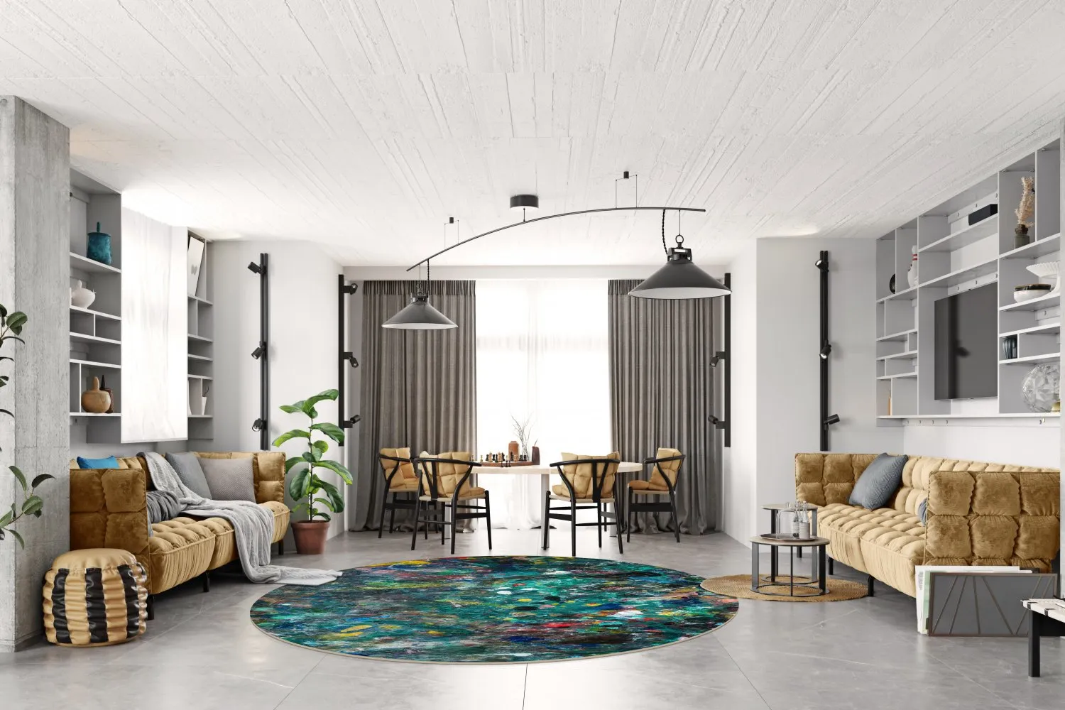 Tapete redondo - Umbria (multicolorido)