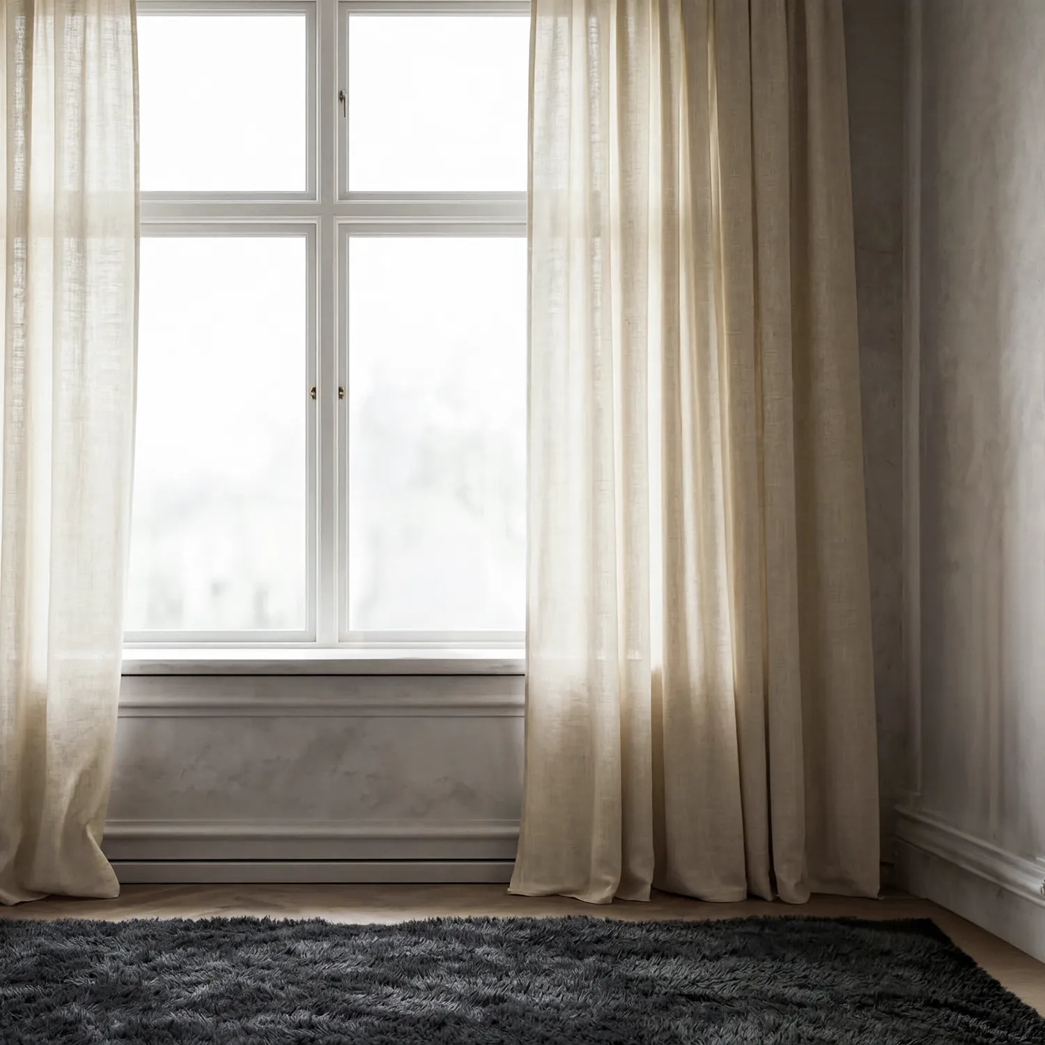 Cortinas Pack de 2 - Cortina de linho Noemi (bege)