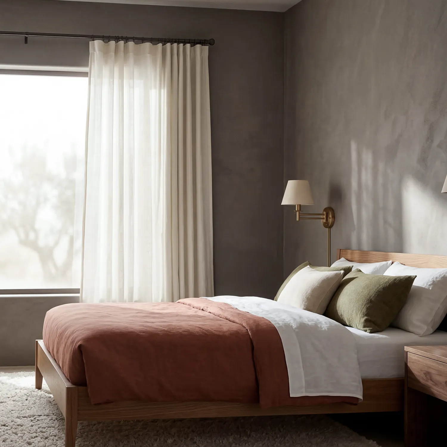 Cortinas Pack de 2 - Cortina de linho Noemi (creme)