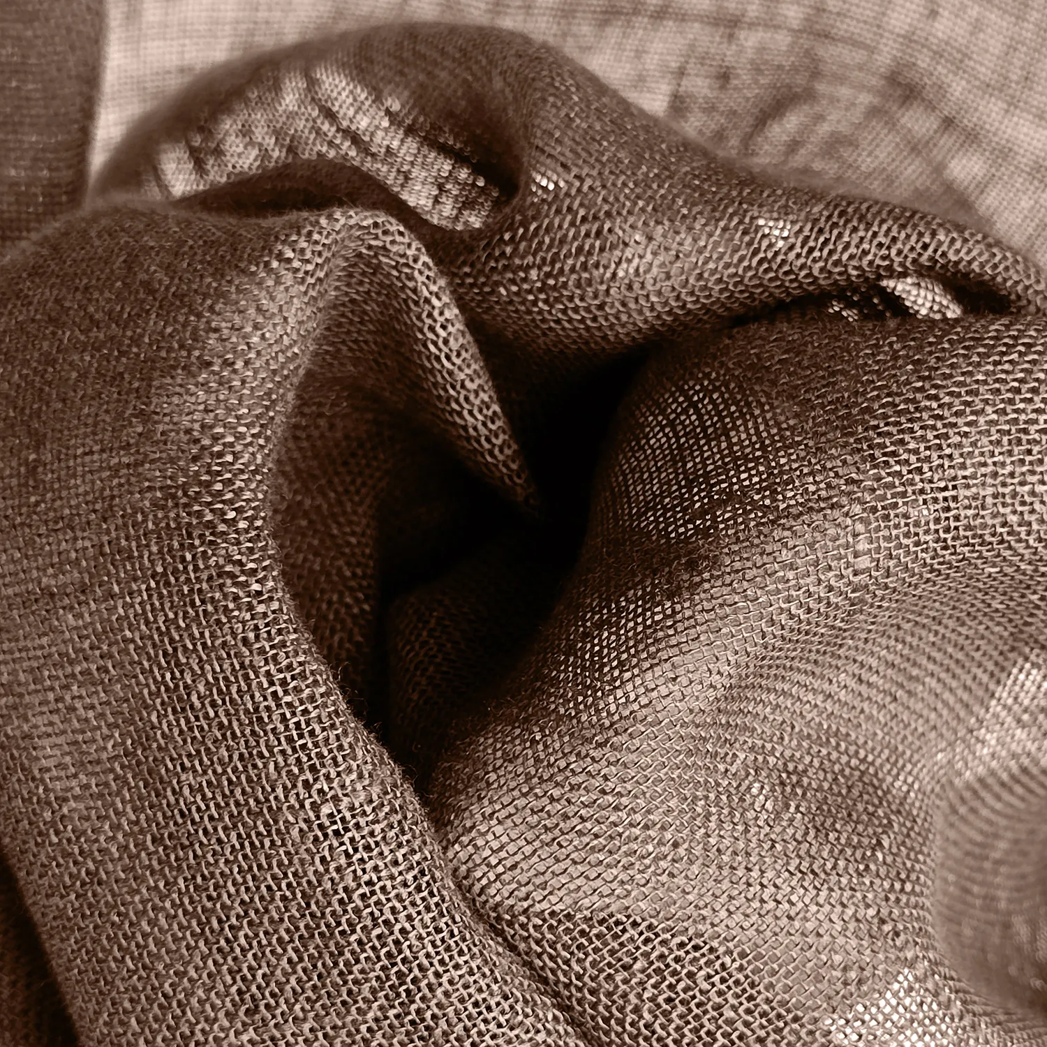 Cortinas Pack de 2 - Cortina de linho Noemi (marrom escuro)